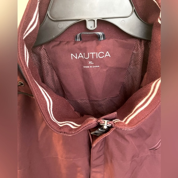 Náutica Men’s Burgundy Waterproof Bomber Jacket - XL - Picture 13 of 14